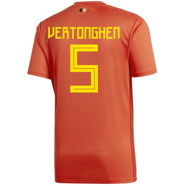 Camiseta Bélgica 1ª Verdeonghen 2018 Rojo